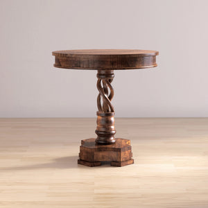 Global Archive Gwen Hand Carved Pedestal Table by Jofran 1730-58