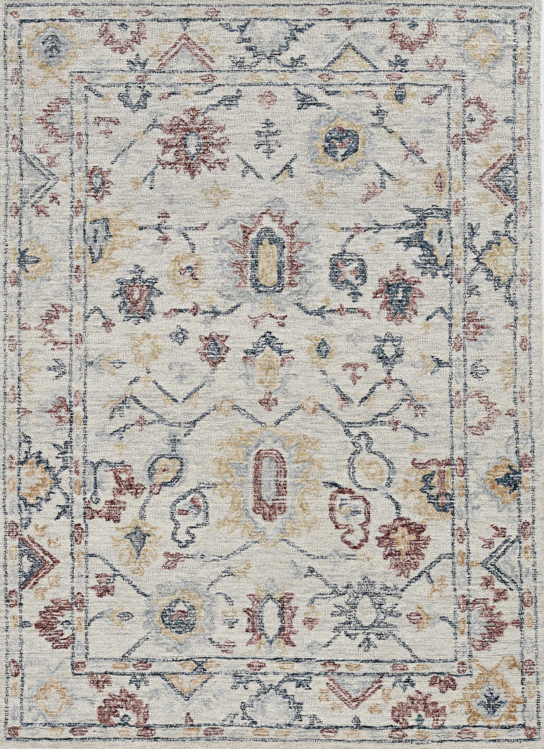 Hudson 5' x 7' Rug by KAS HUD24605X7 Ivory Medina