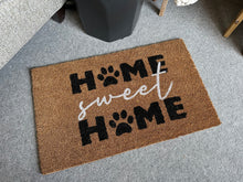 Load image into Gallery viewer, &quot;Home Sweet Home&quot; Paw Print Doormat by Ganz CB176083