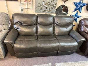James Leather Power Reclining Sofa w/Headrest by La-Z-Boy Furniture 44U-521 LB152056 Charcoal