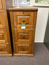 Load image into Gallery viewer, Oak Three Drawer File Cabinet by American Heartland 93003MD Medium Oak