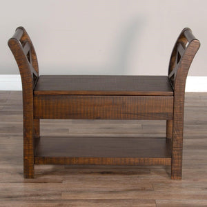 Accent Bench w/Storage by Sunny Designs 2075TL Tobacco Leaf