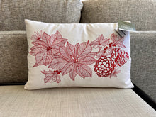 Load image into Gallery viewer, Poinsettia Pillow by Ganz MX189008