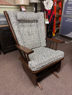 Smooth 4 Post Glider by D&E Workshop 082, Br Maple Stain, Earthtone Fabric #C16-24 Arrow