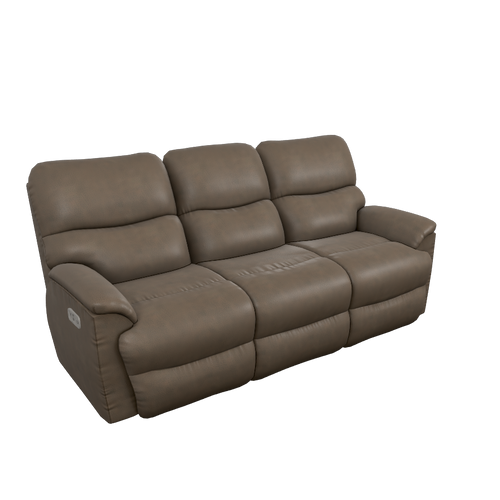 Trouper Power Reclining Sofa w/ Headrest by La-Z-Boy Furniture U44-724 E153767 Mink