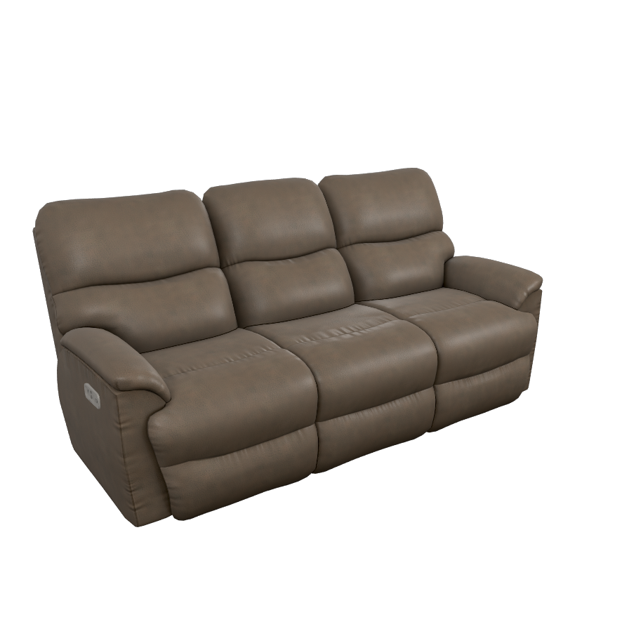Trouper Power Reclining Sofa w/ Headrest by La-Z-Boy Furniture U44-724 E153767 Mink