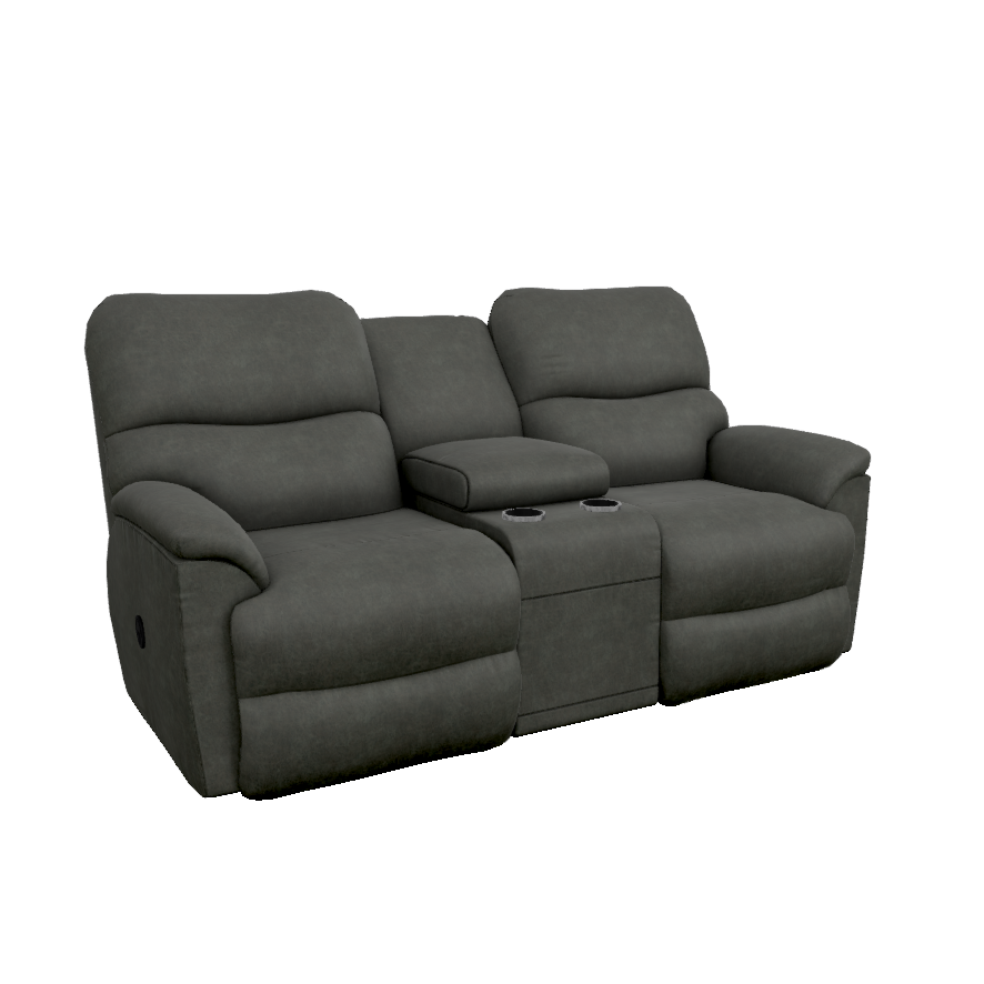 Trouper Reclining Loveseat w/ Console by La-Z-Boy Furniture