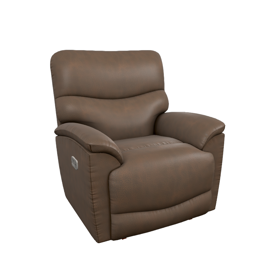 Trouper Power Rocking Recliner w/ Headrest & Lumbar by La-Z-Boy Furniture 10X-724 E153775 Whiskey