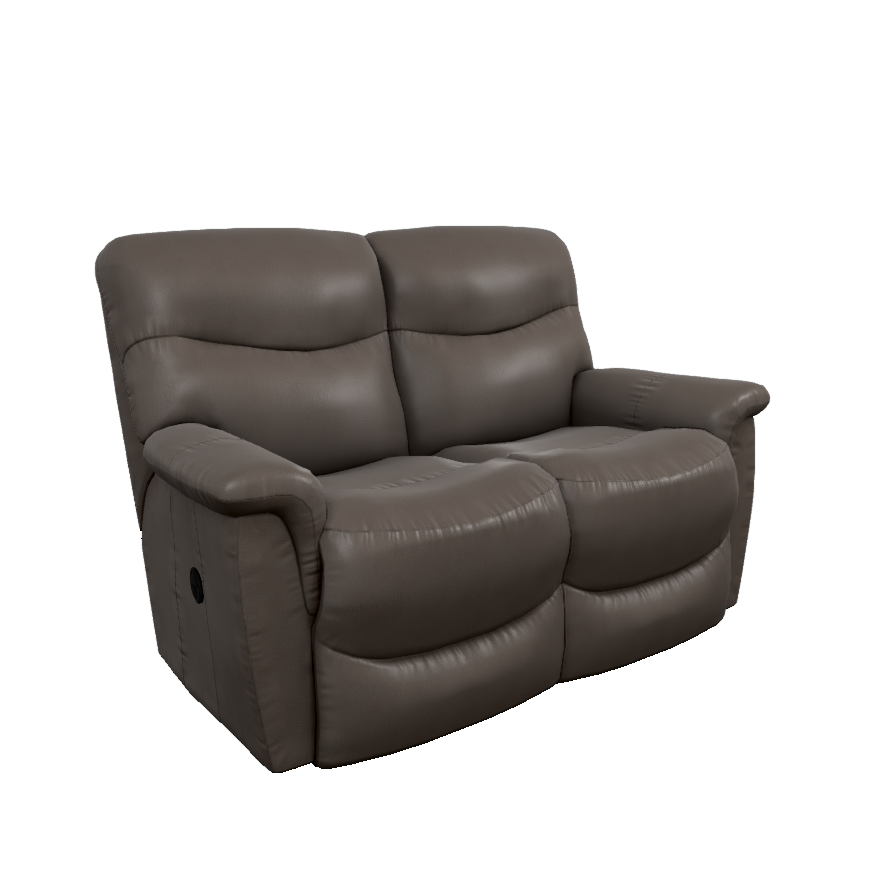 James Leather Reclining Loveseat by La-Z-Boy Furniture 448-521 LB152078 Walnut