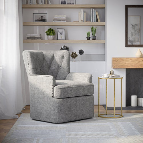 Bryson Swivel Accent Chair by Jofran BRYSON-SW-ASH