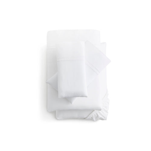 Natural Supima® Cotton Sheet Set by Malouf Sleep MAS6QQWHSS White