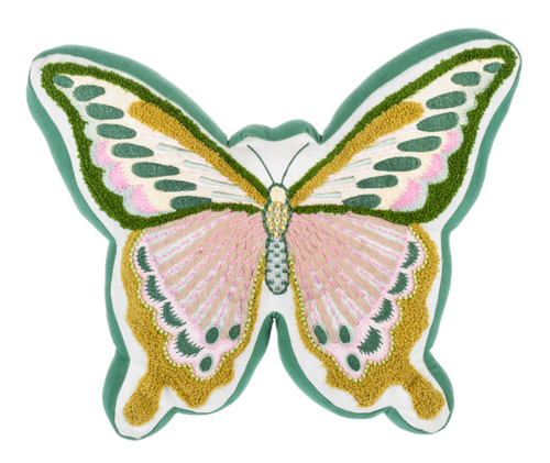 Embroidered Butterfly Pillow by Ganz MG186126