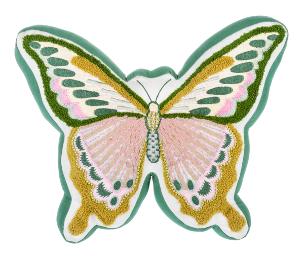 Embroidered Butterfly Pillow by Ganz MG186126