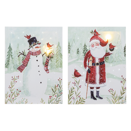 LED Light Up Winter Friends Wall Decor Canvas by Ganz MX190420