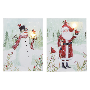 LED Light Up Winter Friends Wall Decor Canvas by Ganz MX190420