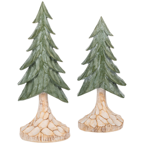 Carved Pine Tree Set (2pc set) by Ganz MX194348