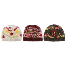 Load image into Gallery viewer, Knit Embroidered Floral Winter Hats by Ganz MX194498