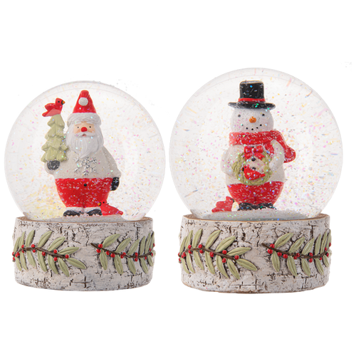Santa & Snowman Globes by Ganz MX194761