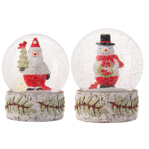 Santa & Snowman Globes by Ganz MX194761