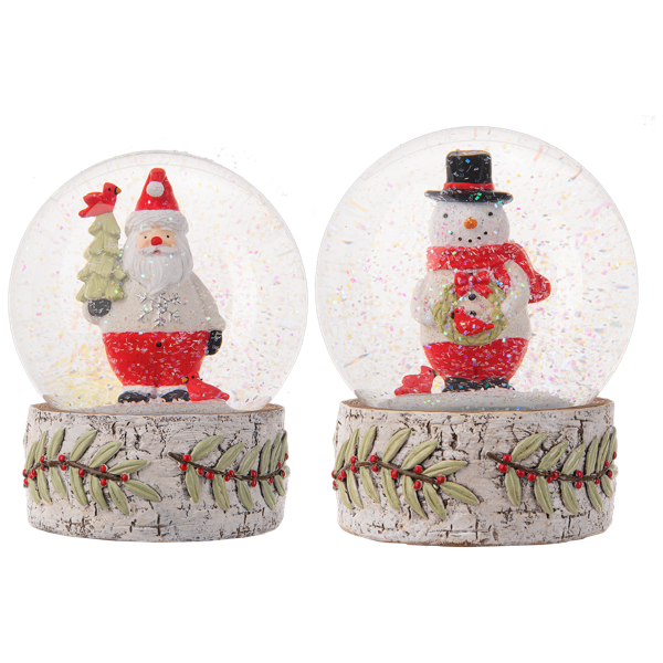 Santa & Snowman Globes by Ganz MX194761