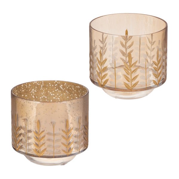 Etched Flower Tealight Holders by Ganz MX196558