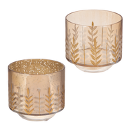 Etched Flower Tealight Holders by Ganz MX196558