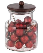 Load image into Gallery viewer, Red Glitter Ball Ornaments in a Glass Jar (30pc ppk) by Ganz MX196586