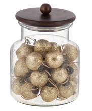 Load image into Gallery viewer, Gold Glitter Ball Ornaments in a Glass Jar (30pc ppk) by Ganz MX196589