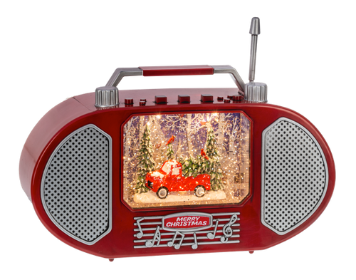 LED Light Up Shimmer Radio Figurine by Ganz MX197654
