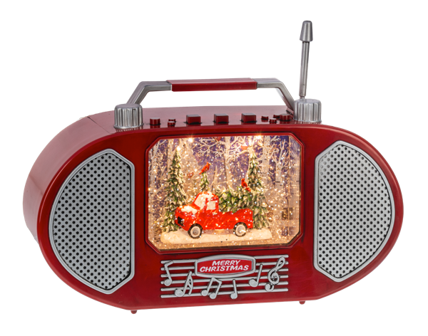 LED Light Up Shimmer Radio Figurine by Ganz MX197654