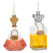 Load image into Gallery viewer, Scotch &amp; Brandy Bottle Ornaments by  Ganz MX197964
