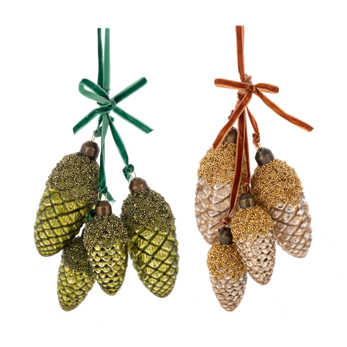 Pinecone Cluster Ornaments by Ganz MX199576
