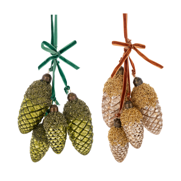 Pinecone Cluster Ornaments by Ganz MX199576