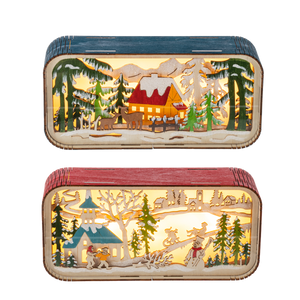 LED Light Up Laser-Cut Winter Scene Figurines by Ganz MX200117