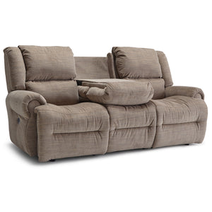 Genet Manual Reclining Space Saver Sofa w/ Table by Best Home Furnishings S960RA4 22256 Espresso