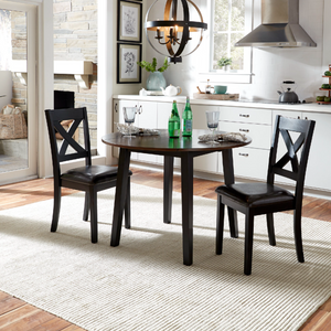 Thornton 3pc Drop Leaf Table Set by Liberty Furniture 464-CD-3DLS Black/Brown