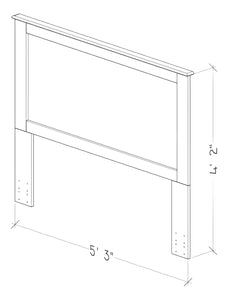 Essential Q/F Panel Headboard by Perdue 15036 Aspen Oak