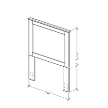 Load image into Gallery viewer, Essentials Twin Panel Headboard by Perdue 5037 Black