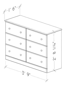 Essential 45" 6 Drawer Dressser by Perdue 13446W Weather Grey Ash
