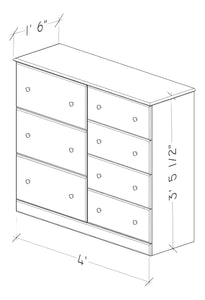 Essential 48" 7 Drawer Chest by Perdue 13487W Weather Grey Ash