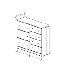 Load image into Gallery viewer, Essentials 48" 7 Drawer Chest by Perdue 5487 Black