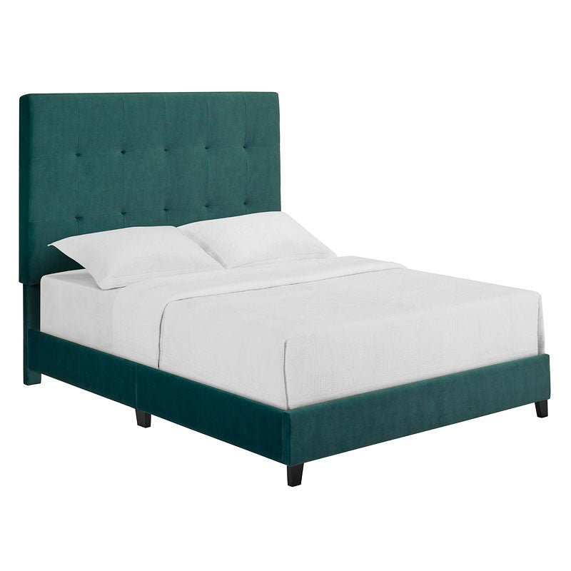 Biscuit Bridger Queen Upholstered Bed by Legends Furniture ZBRD-7004QN Green Velvet