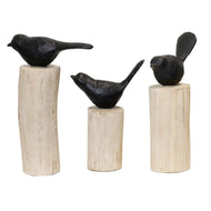 Natural Wood Birds on Stumps by StyleCraft AI531199