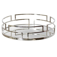 Small Nickle Plated Mirror Tray by StyleCraft AI71125