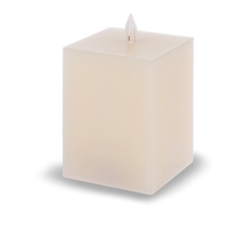 Load image into Gallery viewer, Square Ivory LED Wax Pillar Candle by Ganz ARDP1438