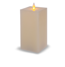 Load image into Gallery viewer, Square Ivory LED Wax Pillar Candle by Ganz ARDP1439