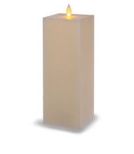 Load image into Gallery viewer, Square Ivory LED Wax Pillar Candle by Ganz ARDP1440