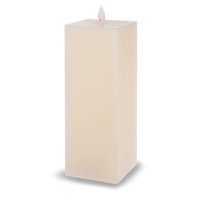 Load image into Gallery viewer, Square Ivory LED Wax Pillar Candle by Ganz ARDP1440