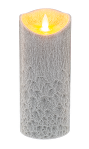 Stone Crystalline LED Wax Pillar by Ganz ARG1399