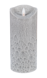 Stone Crystalline LED Wax Pillar by Ganz ARG1399